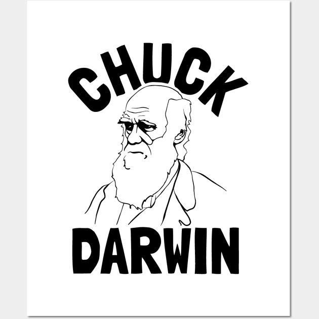 Charles Darwin Evolutionary Biologist / Scientist Portrait Wall Art by Huhnerdieb Apparel